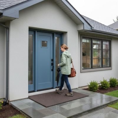 Tapis extérieur résistant à la pluie 