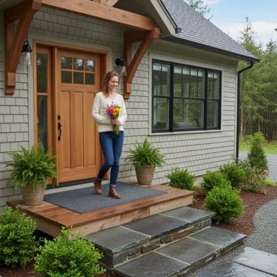 Tapis extérieur résistant à la pluie 